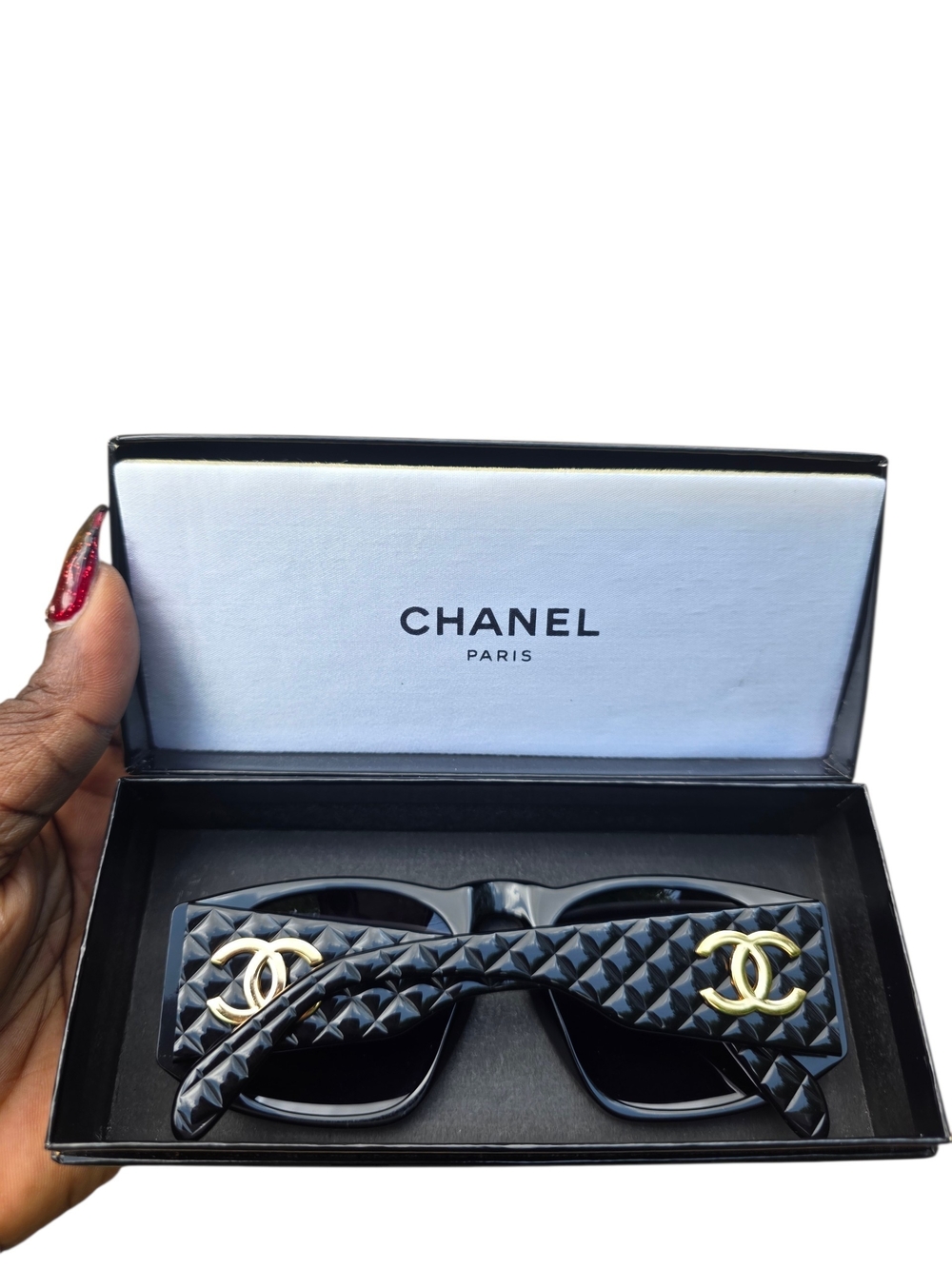 Chanel CC Black Sunglasses
